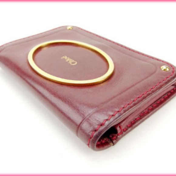 Authenticity guaranteed Used Chloe Card Case Red Woman - Picture 3 of 6
